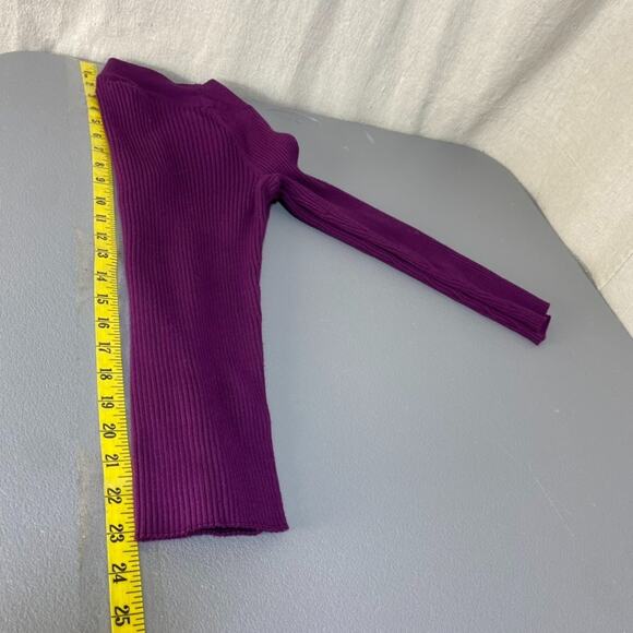 Apostrophe Womens Y2K Ribbed Knit Fitted Sweater Size M Preppy Vneck Twee Fairy - Picture 7 of 8